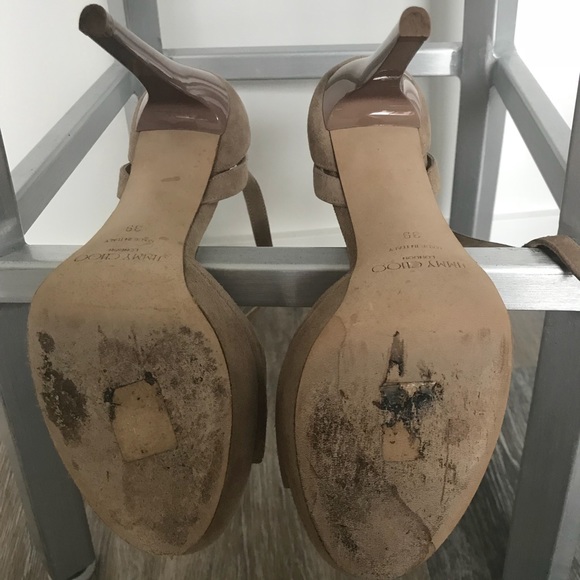 Jimmy Choo Shoes Jimmy Choo Kayden Nude Suede Sandals Poshmark